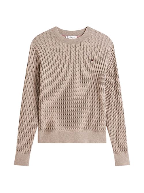 Maglioncino in cotone a trecce Tommy Hilfiger | WW0WW44993ADL